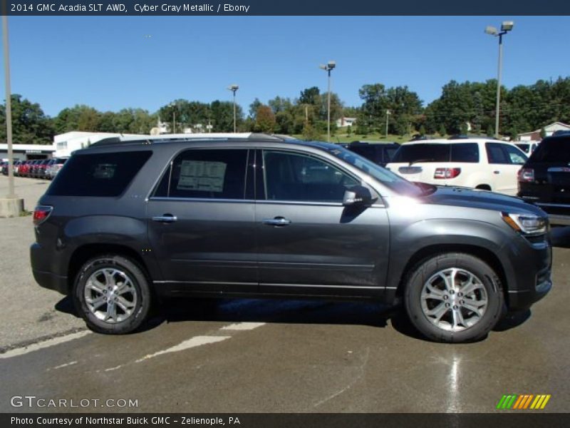 Cyber Gray Metallic / Ebony 2014 GMC Acadia SLT AWD