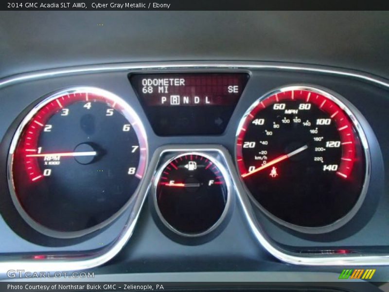 Cyber Gray Metallic / Ebony 2014 GMC Acadia SLT AWD