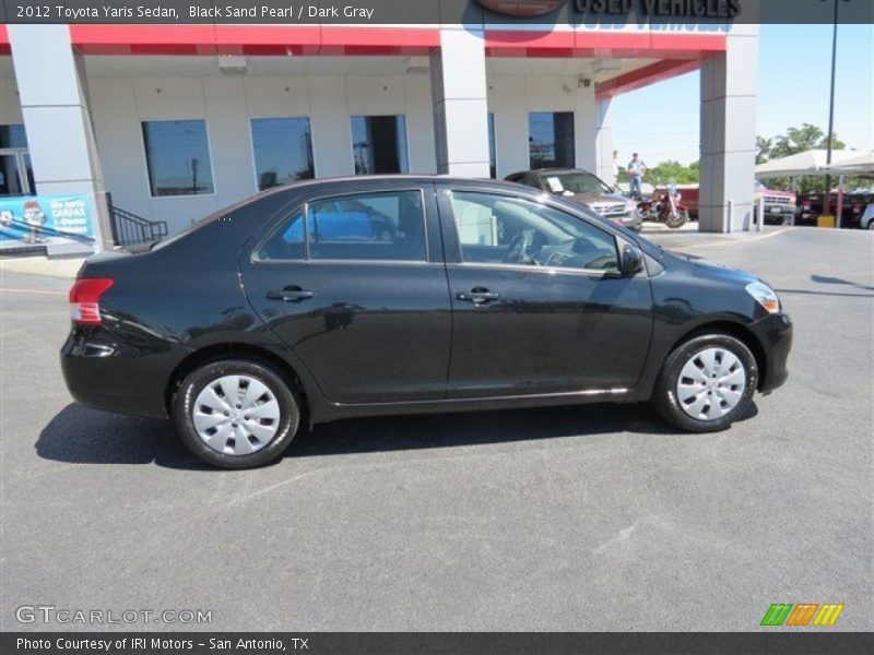 Black Sand Pearl / Dark Gray 2012 Toyota Yaris Sedan