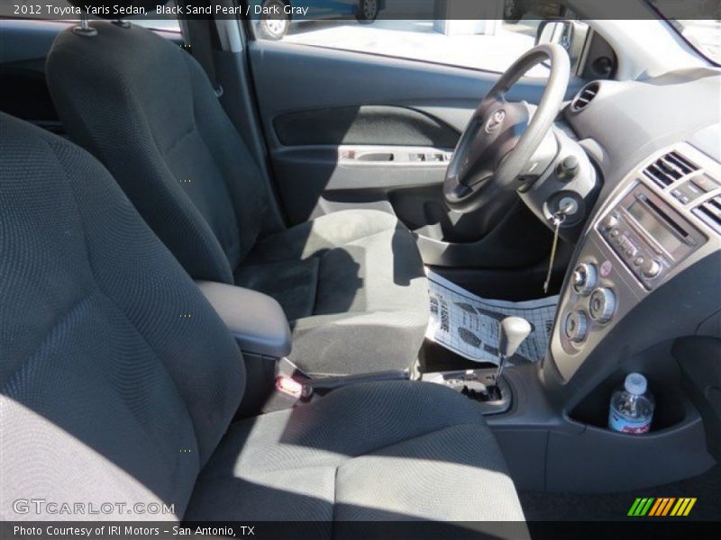 Black Sand Pearl / Dark Gray 2012 Toyota Yaris Sedan