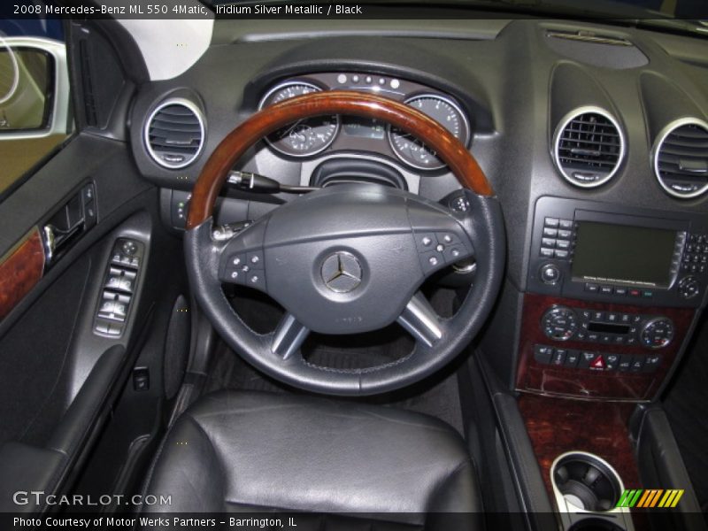 Iridium Silver Metallic / Black 2008 Mercedes-Benz ML 550 4Matic