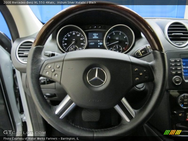 Iridium Silver Metallic / Black 2008 Mercedes-Benz ML 550 4Matic