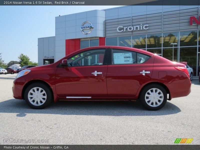 Red Brick / Charcoal 2014 Nissan Versa 1.6 SV Sedan