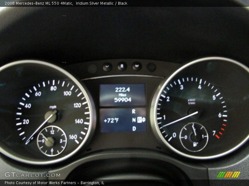 Iridium Silver Metallic / Black 2008 Mercedes-Benz ML 550 4Matic