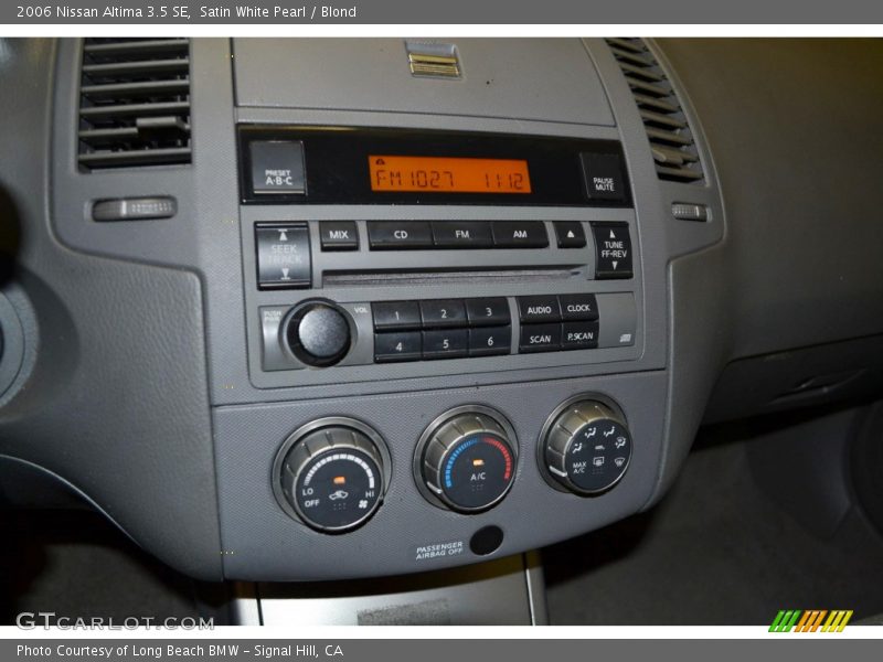 Satin White Pearl / Blond 2006 Nissan Altima 3.5 SE