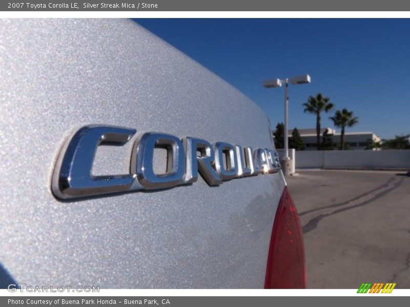 Silver Streak Mica / Stone 2007 Toyota Corolla LE