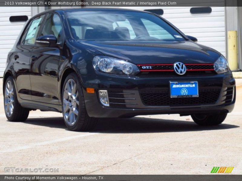 Deep Black Pearl Metallic / Interlagos Plaid Cloth 2013 Volkswagen GTI 4 Door Wolfsburg Edition