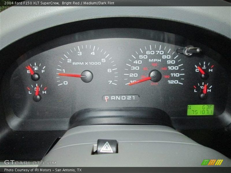 Bright Red / Medium/Dark Flint 2004 Ford F150 XLT SuperCrew