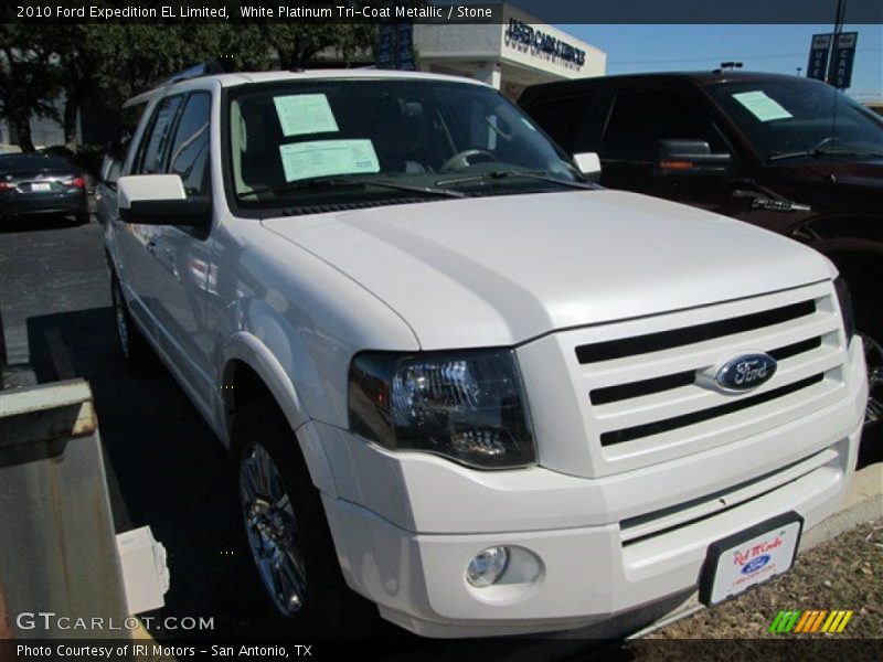 White Platinum Tri-Coat Metallic / Stone 2010 Ford Expedition EL Limited