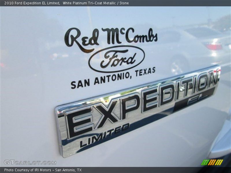 White Platinum Tri-Coat Metallic / Stone 2010 Ford Expedition EL Limited
