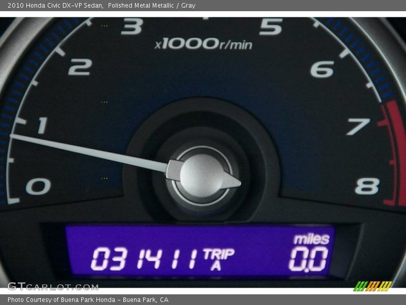 Polished Metal Metallic / Gray 2010 Honda Civic DX-VP Sedan