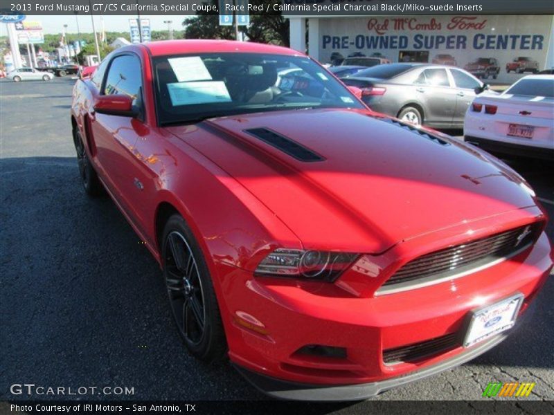 Race Red / California Special Charcoal Black/Miko-suede Inserts 2013 Ford Mustang GT/CS California Special Coupe