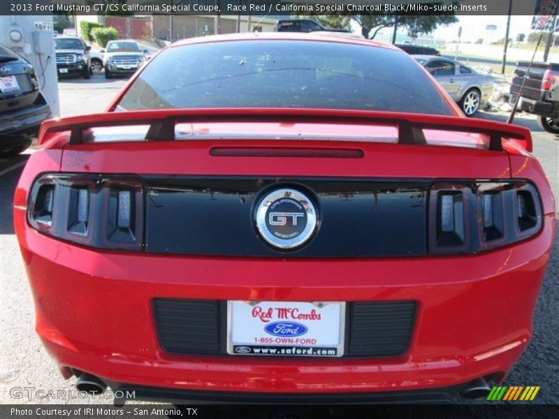 Race Red / California Special Charcoal Black/Miko-suede Inserts 2013 Ford Mustang GT/CS California Special Coupe