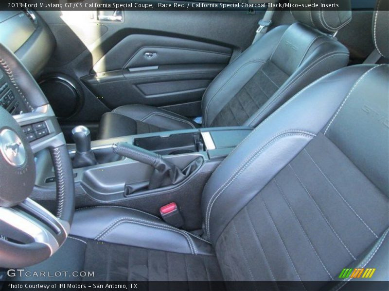 Race Red / California Special Charcoal Black/Miko-suede Inserts 2013 Ford Mustang GT/CS California Special Coupe