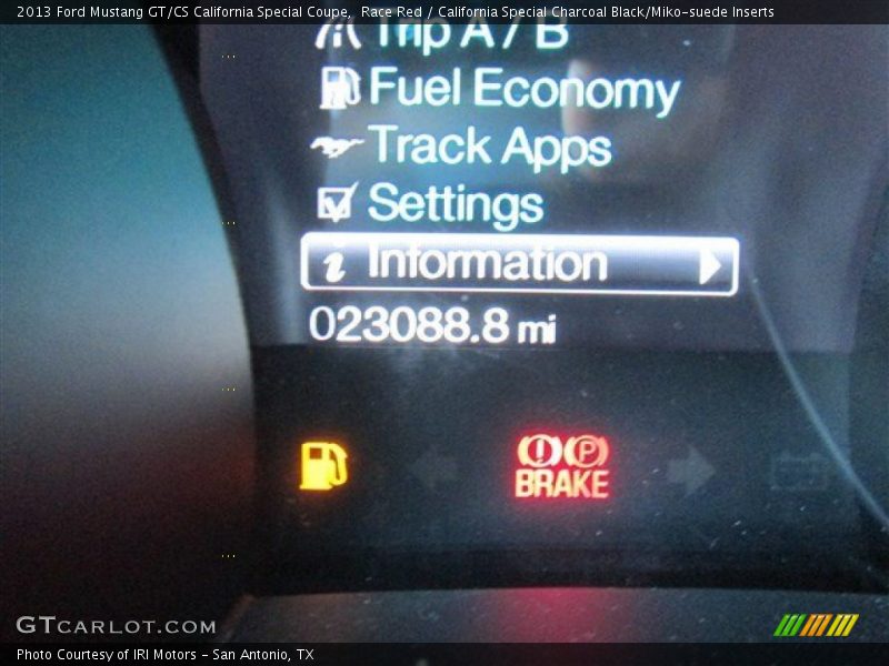 Race Red / California Special Charcoal Black/Miko-suede Inserts 2013 Ford Mustang GT/CS California Special Coupe