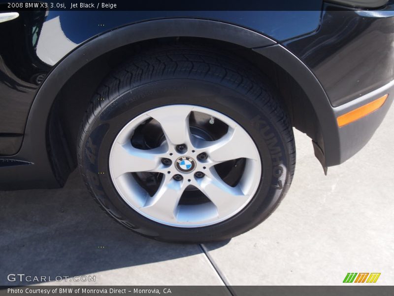 Jet Black / Beige 2008 BMW X3 3.0si