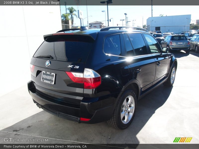 Jet Black / Beige 2008 BMW X3 3.0si