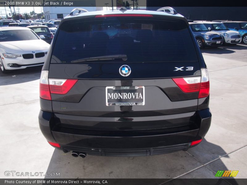 Jet Black / Beige 2008 BMW X3 3.0si
