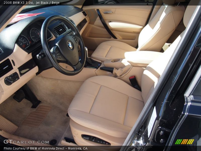 Jet Black / Beige 2008 BMW X3 3.0si