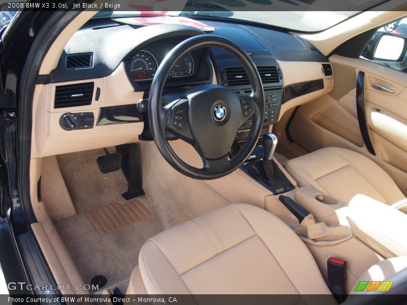  2008 X3 3.0si Beige Interior