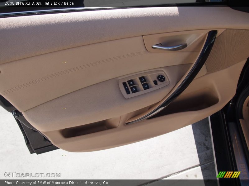 Jet Black / Beige 2008 BMW X3 3.0si