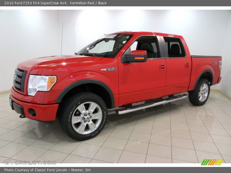 Vermillion Red / Black 2010 Ford F150 FX4 SuperCrew 4x4