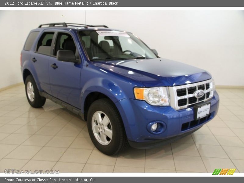Blue Flame Metallic / Charcoal Black 2012 Ford Escape XLT V6