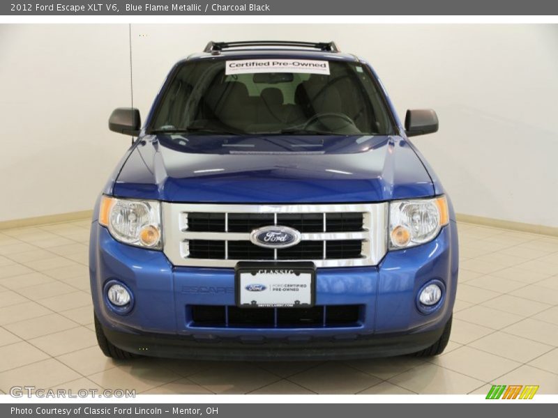 Blue Flame Metallic / Charcoal Black 2012 Ford Escape XLT V6