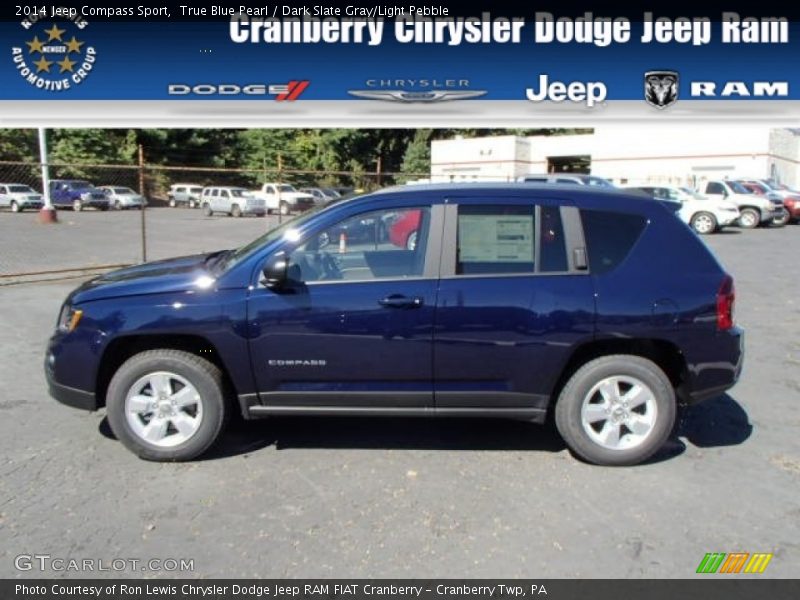 True Blue Pearl / Dark Slate Gray/Light Pebble 2014 Jeep Compass Sport