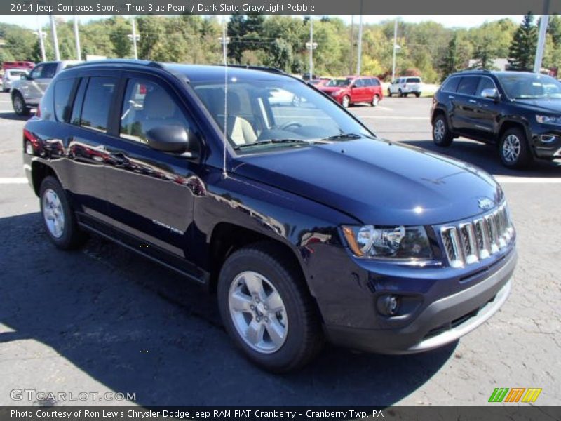 True Blue Pearl / Dark Slate Gray/Light Pebble 2014 Jeep Compass Sport