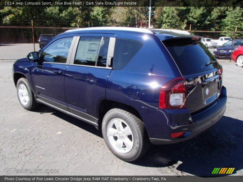 True Blue Pearl / Dark Slate Gray/Light Pebble 2014 Jeep Compass Sport