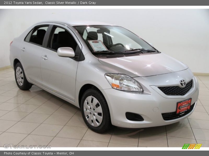 Classic Silver Metallic / Dark Gray 2012 Toyota Yaris Sedan