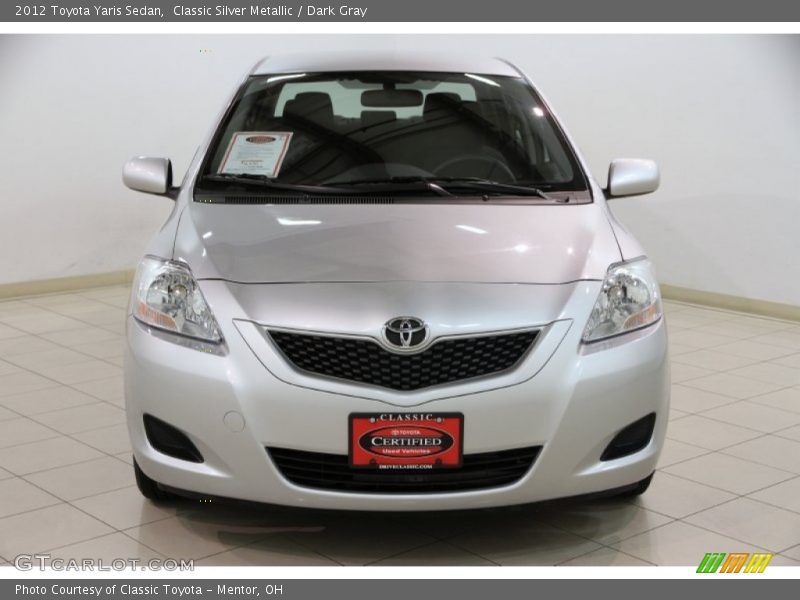 Classic Silver Metallic / Dark Gray 2012 Toyota Yaris Sedan