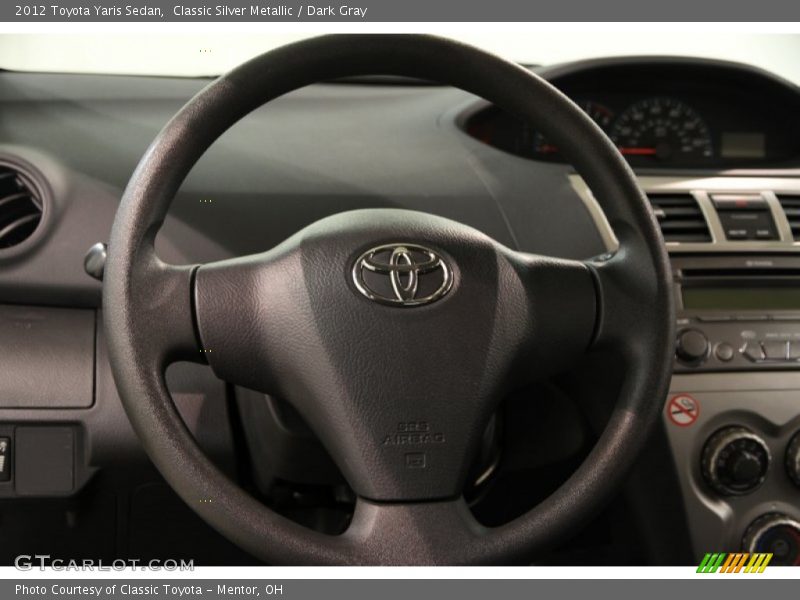 Classic Silver Metallic / Dark Gray 2012 Toyota Yaris Sedan