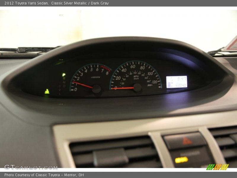 Classic Silver Metallic / Dark Gray 2012 Toyota Yaris Sedan