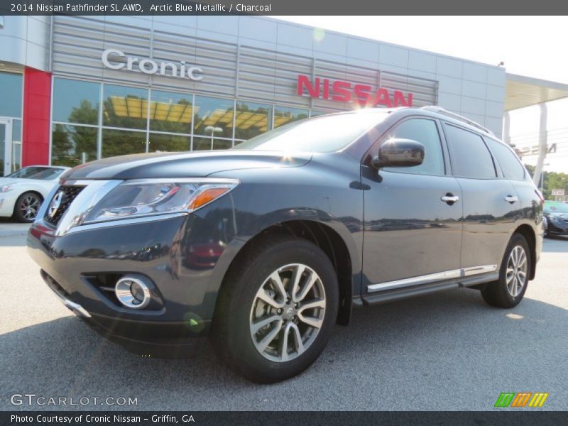 Arctic Blue Metallic / Charcoal 2014 Nissan Pathfinder SL AWD