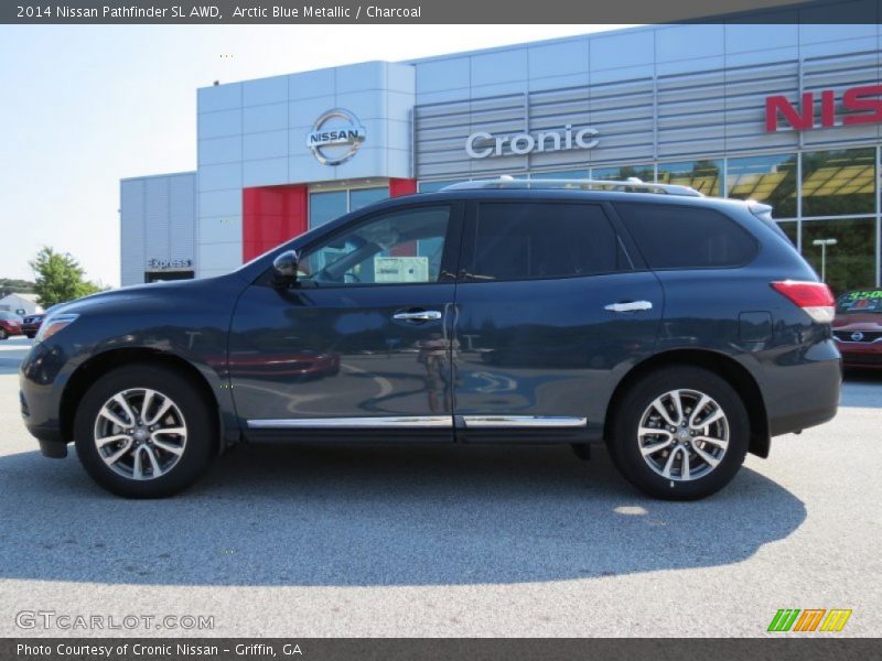 Arctic Blue Metallic / Charcoal 2014 Nissan Pathfinder SL AWD