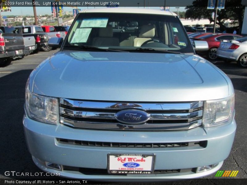 Light Ice Blue Metallic / Medium Light Stone 2009 Ford Flex SEL