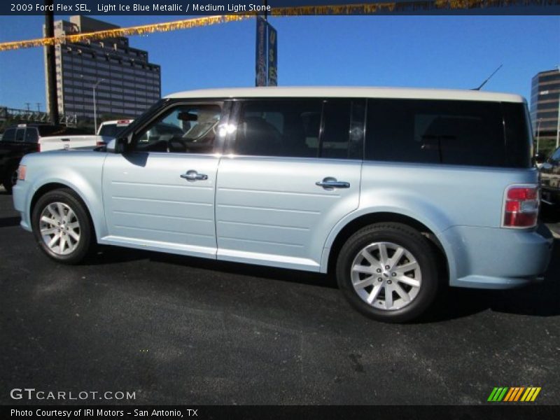 Light Ice Blue Metallic / Medium Light Stone 2009 Ford Flex SEL