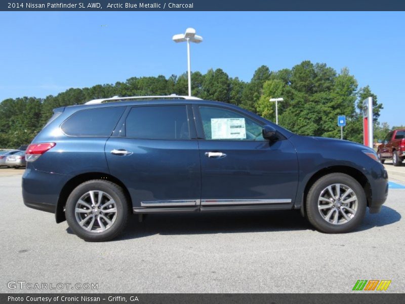 Arctic Blue Metallic / Charcoal 2014 Nissan Pathfinder SL AWD
