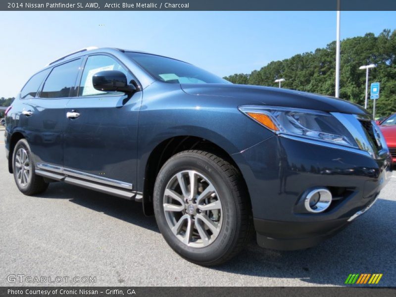 Arctic Blue Metallic / Charcoal 2014 Nissan Pathfinder SL AWD