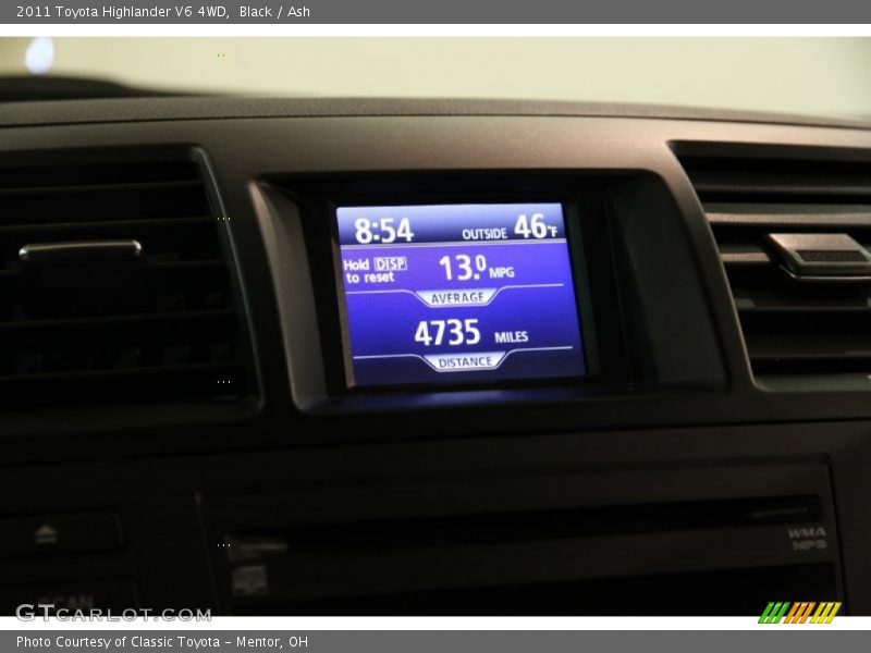 Black / Ash 2011 Toyota Highlander V6 4WD