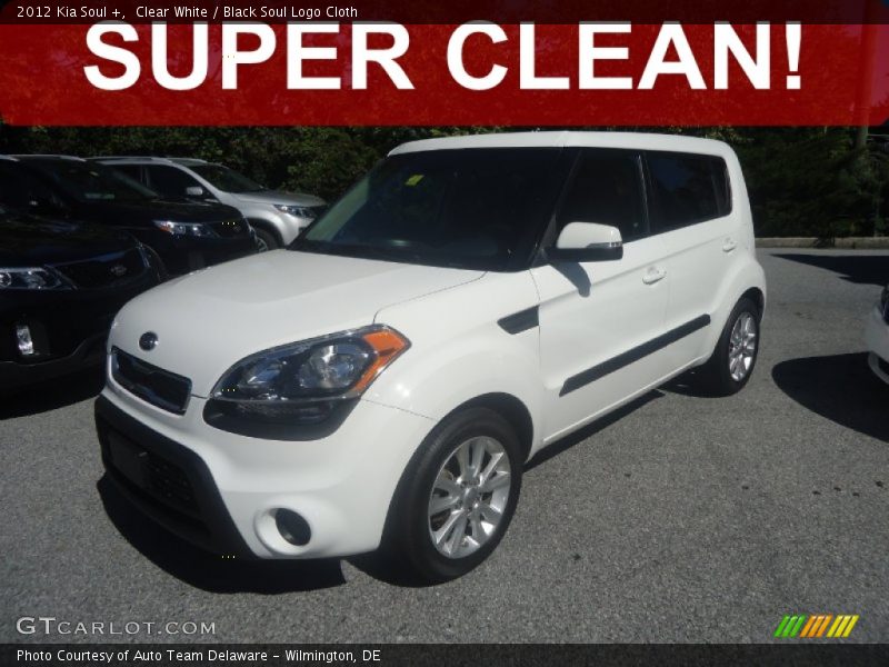 Clear White / Black Soul Logo Cloth 2012 Kia Soul +