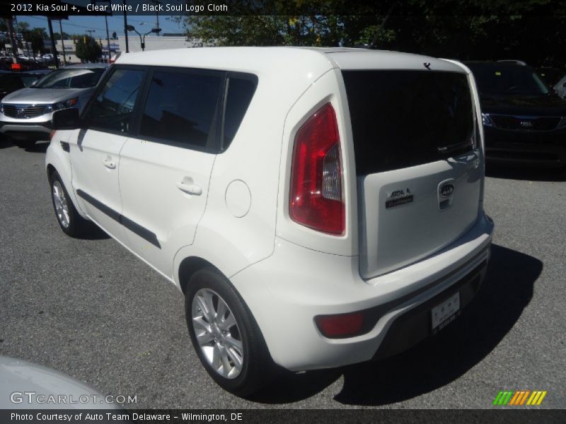 Clear White / Black Soul Logo Cloth 2012 Kia Soul +
