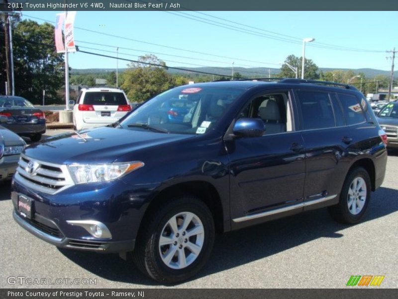 Nautical Blue Pearl / Ash 2011 Toyota Highlander V6 4WD