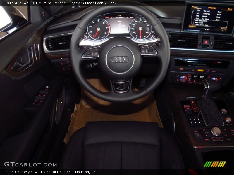Phantom Black Pearl / Black 2014 Audi A7 3.0T quattro Prestige