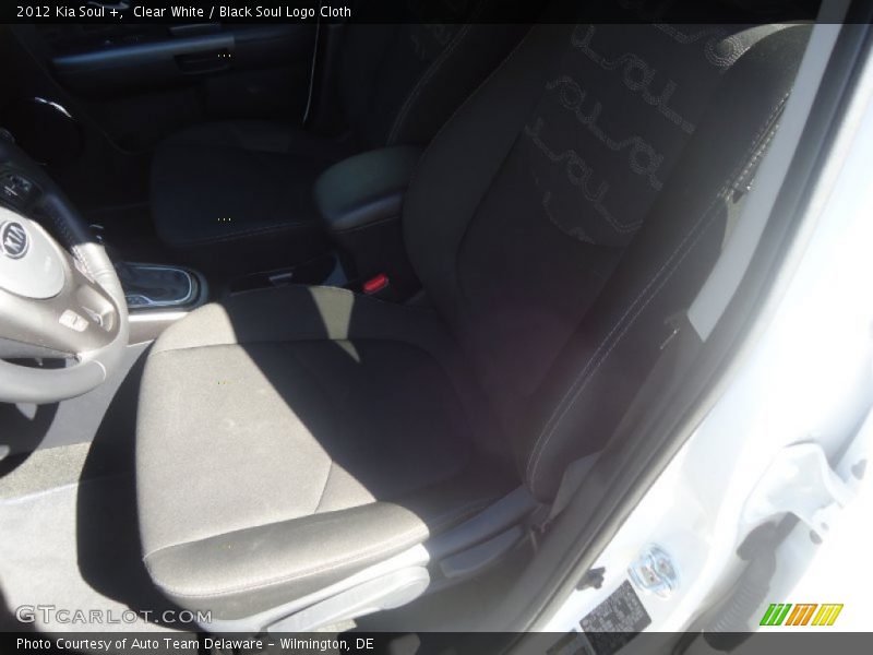 Clear White / Black Soul Logo Cloth 2012 Kia Soul +