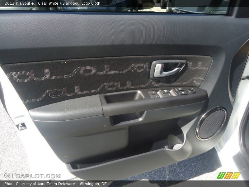 Clear White / Black Soul Logo Cloth 2012 Kia Soul +