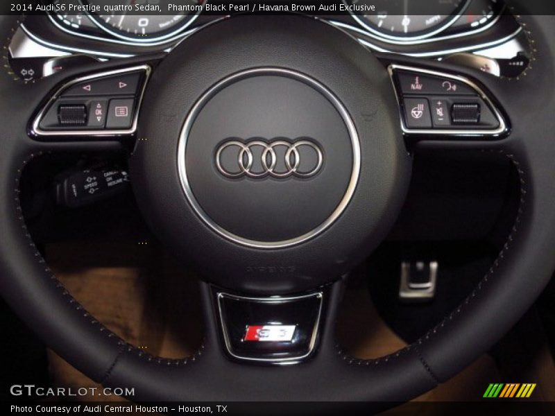 Phantom Black Pearl / Havana Brown Audi Exclusive 2014 Audi S6 Prestige quattro Sedan