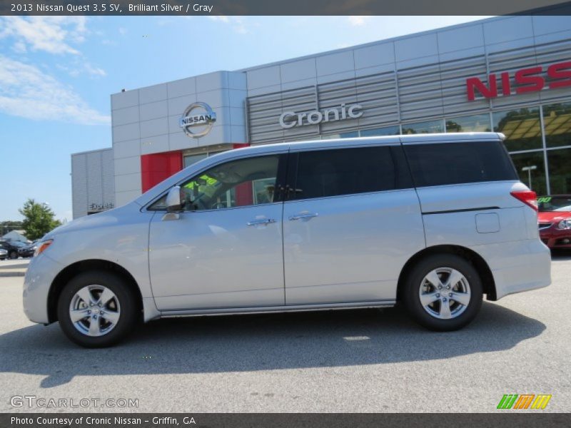 Brilliant Silver / Gray 2013 Nissan Quest 3.5 SV